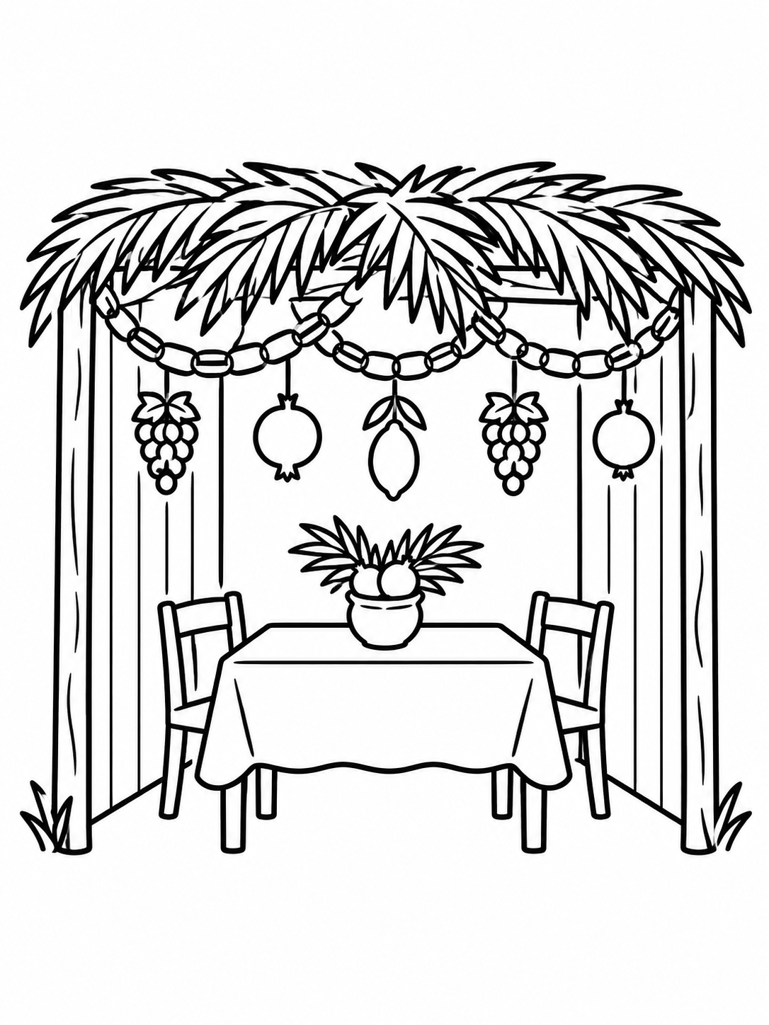 Coloring page Sukkah
